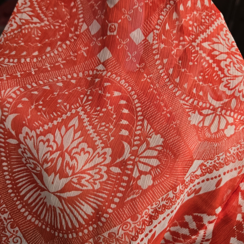 Abound Red Sheer Tunic Top - Picture 6 of 7